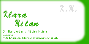 klara milan business card
